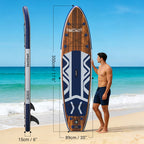 SeaVibeX Inflatable Stand Up Paddle Board, 11.5ft x 35" x 6" Wide Stable SUP Board with Non-Slip Deck, Complete Accessories Pack for All Skill Levels - Ideal for Cruising, Yoga & Water Adventures