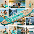 SeaVibeX Inflatable Stand Up Paddle Board, 11.5ft x 35" x 6" Wide Stable SUP Board with Non-Slip Deck, Complete Accessories Pack for All Skill Levels - Ideal for Cruising, Yoga & Water Adventures