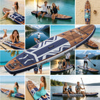 SeaVibeX Inflatable Stand Up Paddle Board, 11.5ft x 35" x 6" Wide Stable SUP Board with Non-Slip Deck, Complete Accessories Pack for All Skill Levels - Ideal for Cruising, Yoga & Water Adventures
